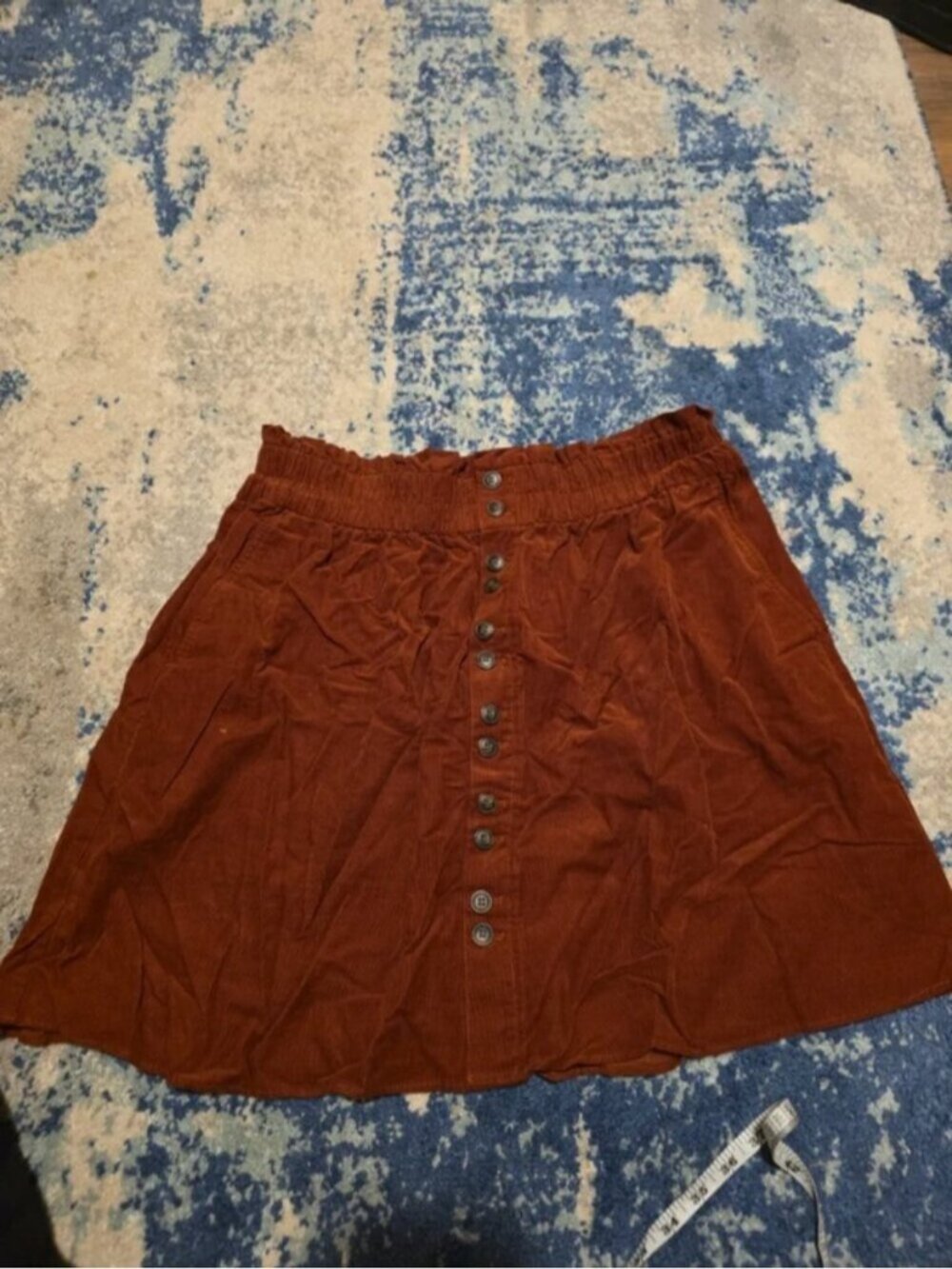 Madewell Corduroy Orange Brown Skirt